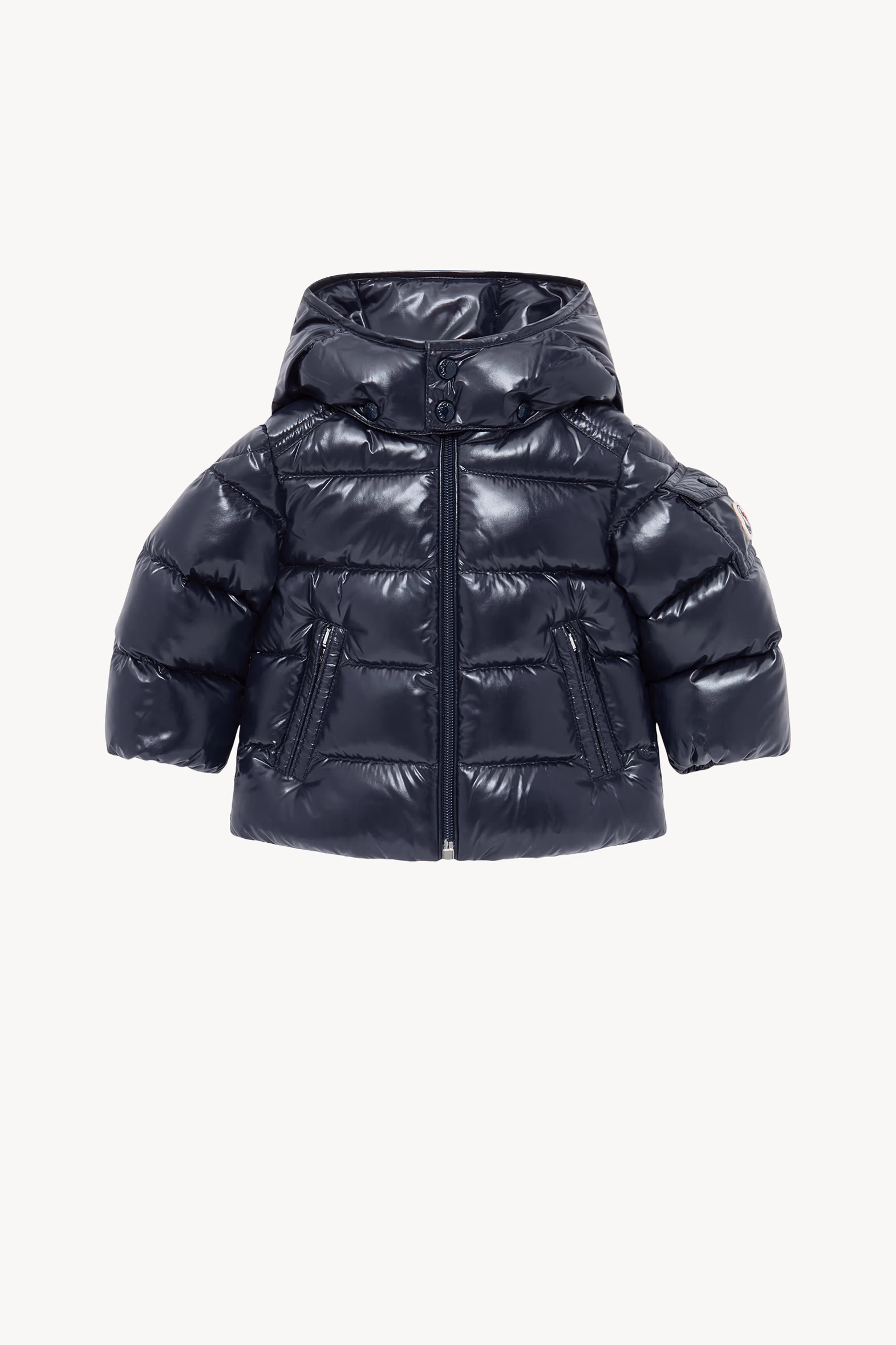 Moncler Maya Baby Hooded Down Jacket Boy Navy Blue Moncler 0